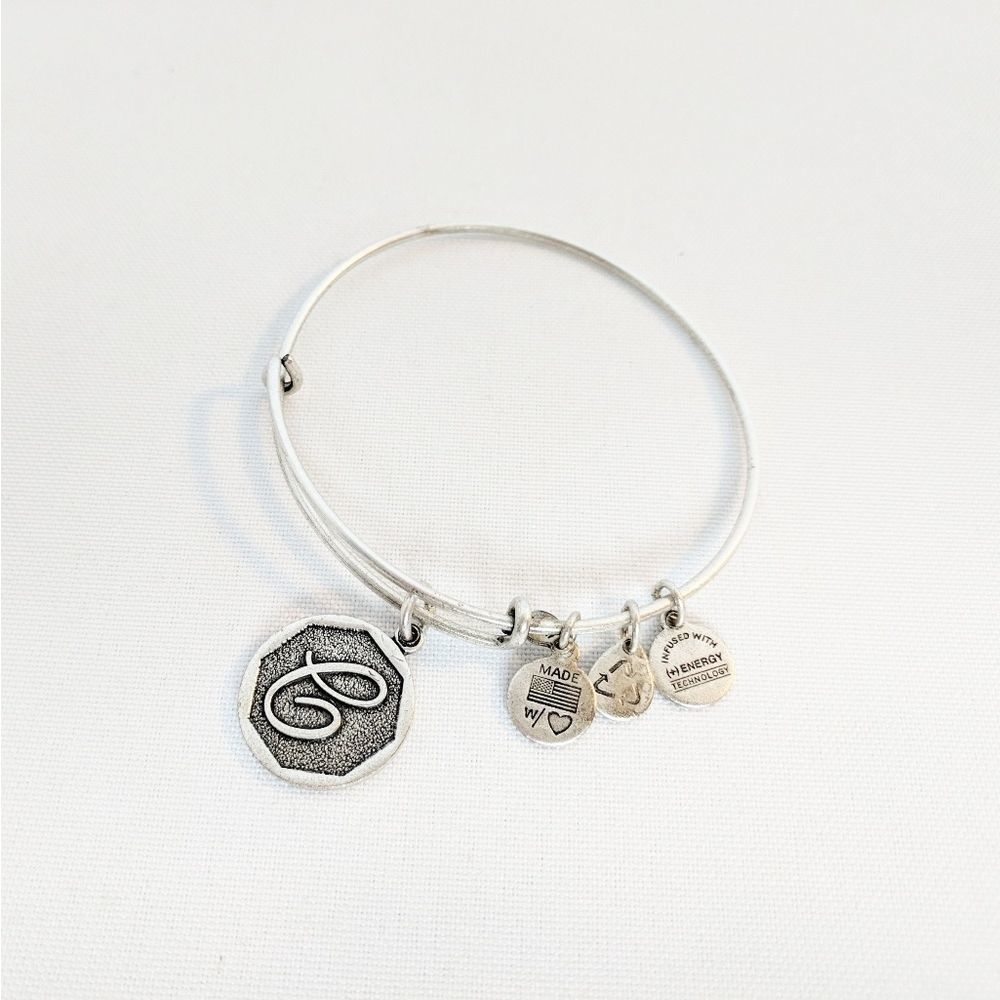 Alex and Ani Initial "C" Silver Charm Bracelet